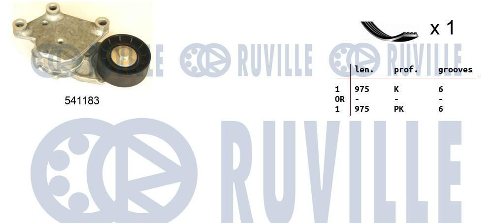 Jeu de Courroies Trapézoidales à Nervures - C2-C3-C4/206-307 1.4-1.6hdi
