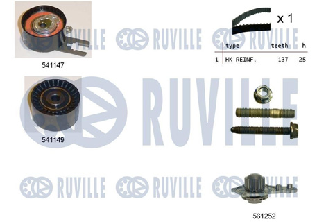 Pompe à Eau + Kit de Courroie Crantée - RENAULT/Dacia 2003 à 2010 1.5 DCI PSA 1.6 HDI 2005>