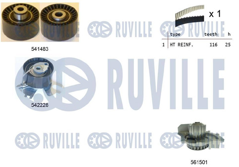Pompe à Eau + Kit de Courroie Crantée - PSA 2.0hdi/Bluehdi